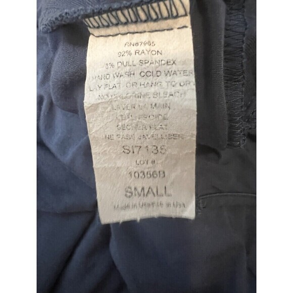 Elan Spaghetti Strap Crossover V-Neck Jogger Belted‎ Jumpsuit Blue Small - Picture 12 of 12